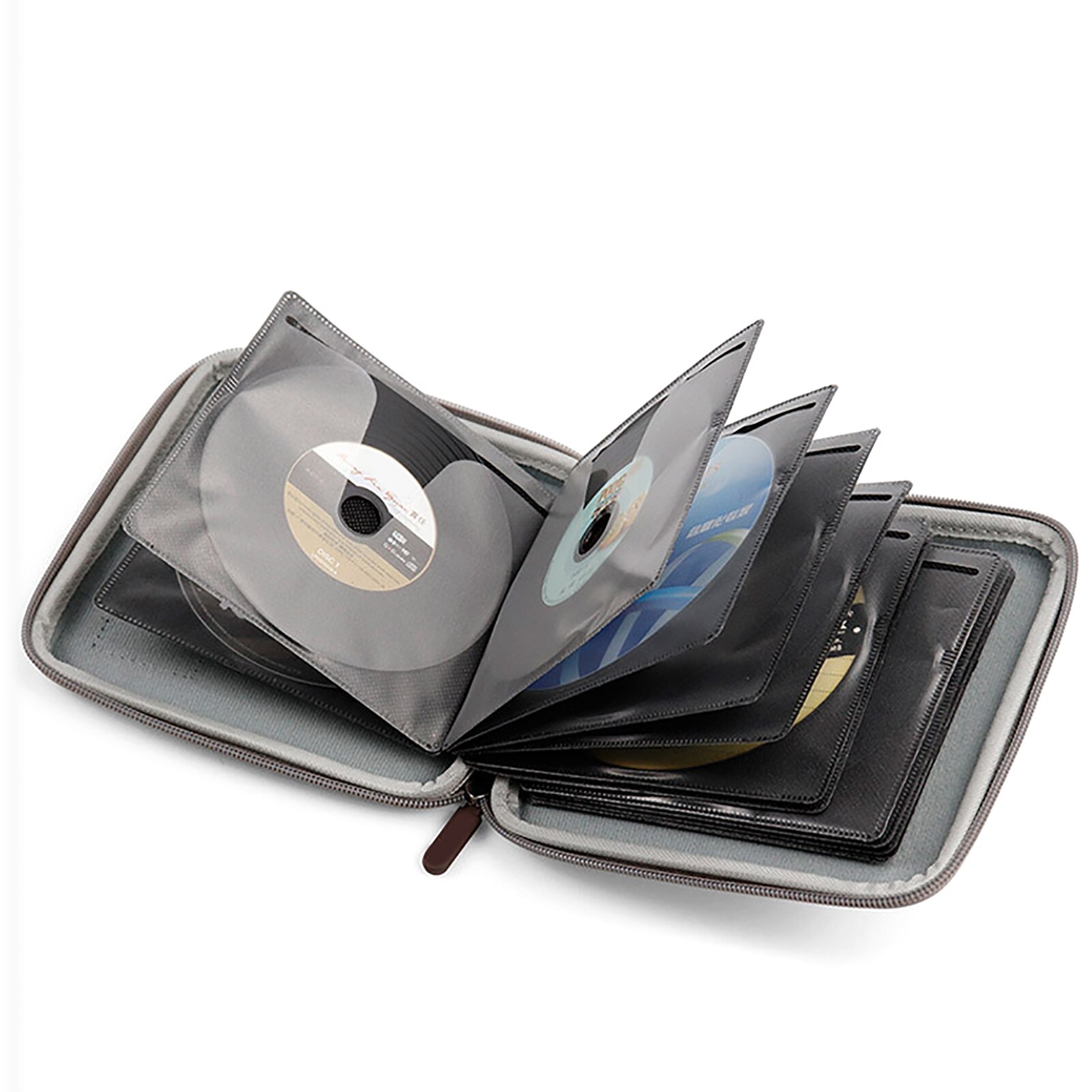Portable 32pcs Disc CD DVD Wallet Storage Organizer Case CD DVD Case Holder For Car CD Storage Bag Woven Fabric