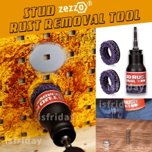 Zezzo Stud Rust Removal Tool Fast And Easy Rust Removal Hand Tools Fits 1/2" Impact Wrenches And Electric Drills