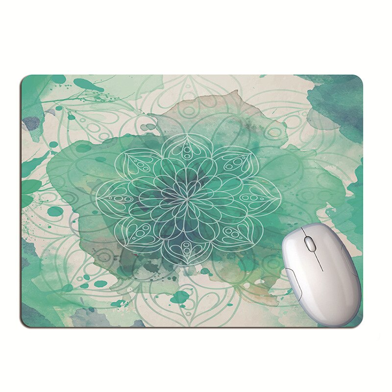 Gradiënt Kleur Mandala Muismat Student Computer Muis Antislip Notebook Pad Kantoor Toetsenbord Bescherming Pad Tafel Mat: 1PC F