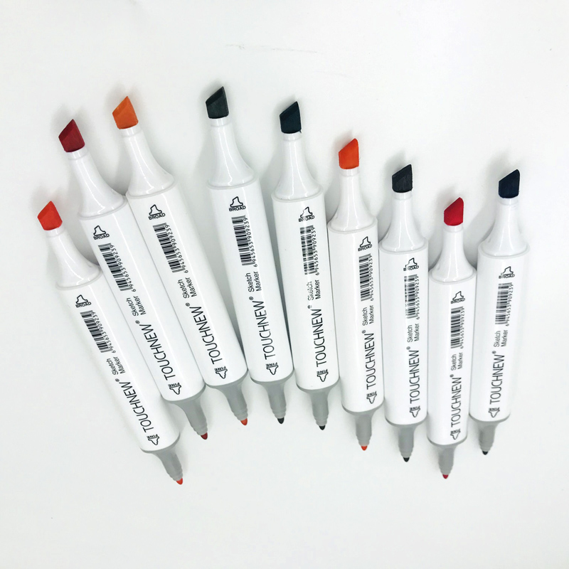 24Pcs Touchnew Artist Touchnew Marker Pens Blendable Alcohol Markers Skin Tone Set for Portrait Illustration Drawing