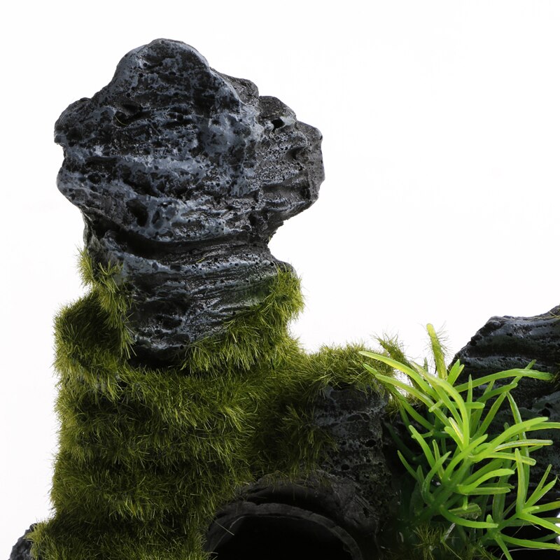 Hars rotstuinhuis aquarium schuilplaats aquarium mos ornament decoratie