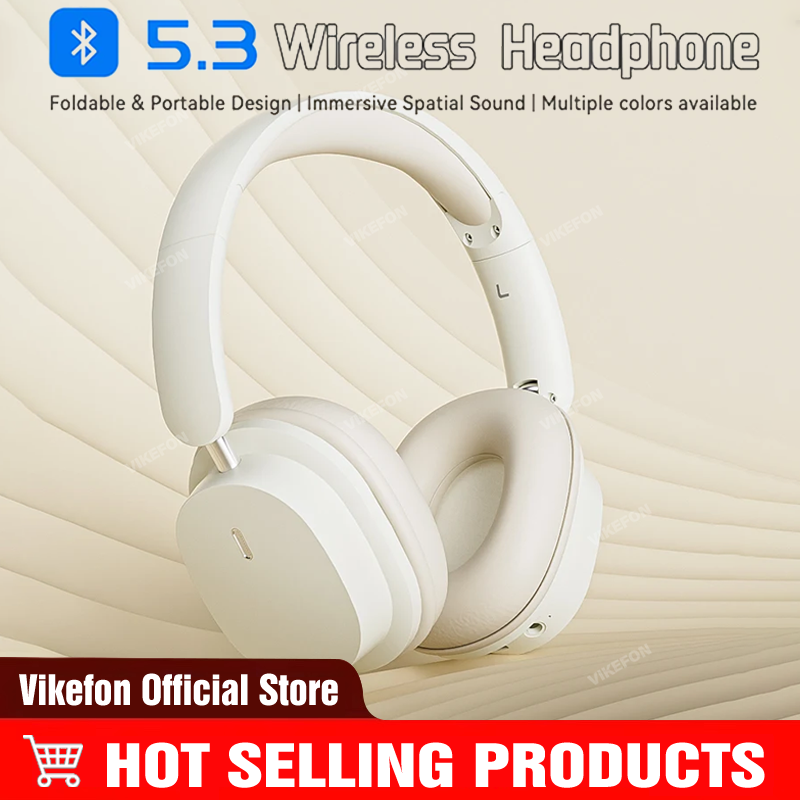 Bluetooth 5.3 Wireless Headphones HIFI Stereo Portable Over-ear Business Headset Low Latency Gaming Earphones With Mic