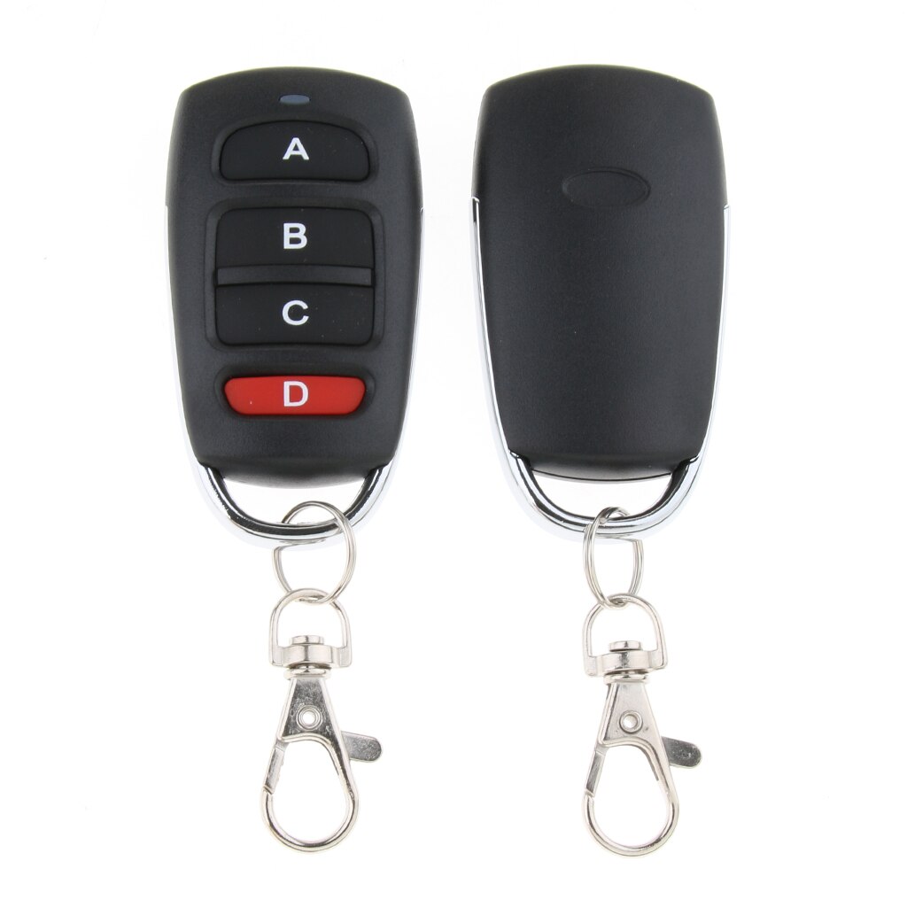 DC 12V Wireless RF Relay Remote Control Switch 4 Channels Receiver Module with 2 Transmitters Light Lamp Controller