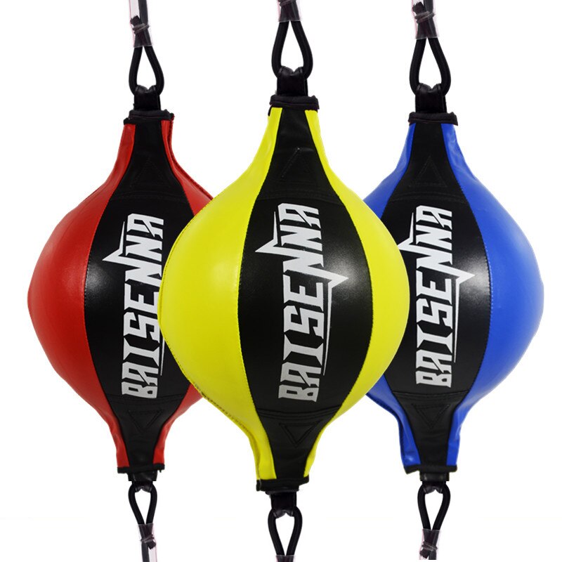 Bolsa de boxeo con anillo de bloqueo MMA para adultos, Bola de boxeo de PU, pera, bolas de velocidad para reflejos, equipo deportivo de Fitness, entrenamiento inflable