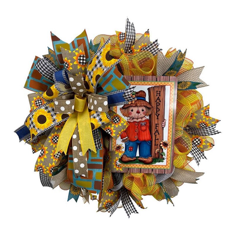 Guirnalda de espantapájaros, decoración de otoño, colgante para el hogar: Deep Pink