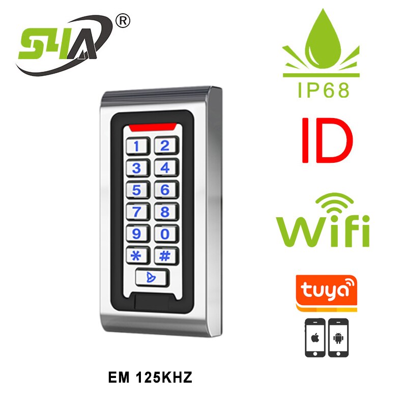 allein RFID Zugriff Regler APP unterstützung Android und IOS Tuya app metall Zugriff Kontrolle Tastenfeld: S601em-W
