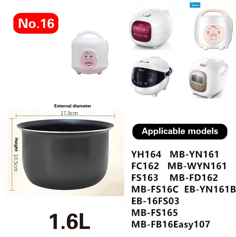 Mini olla arrocera eléctrica para el coche, revestimiento para cocinar arroz, accesorios universales, 1,2 L-4L: Beige