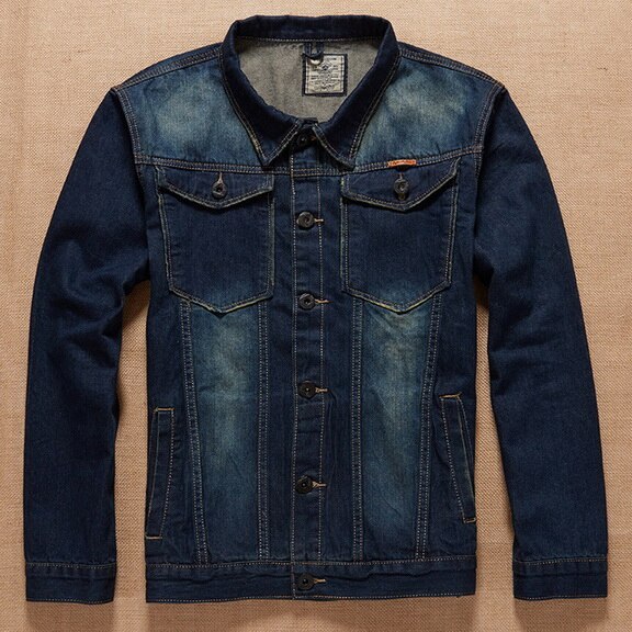 Jeansjacka herr höst vår klassisk plus storlek 7xl 6xl 5xl 4xl 8xl oversize klädstativ krage ledig jeansjacka herr: 8911 kontrollera storlek / Xxxl