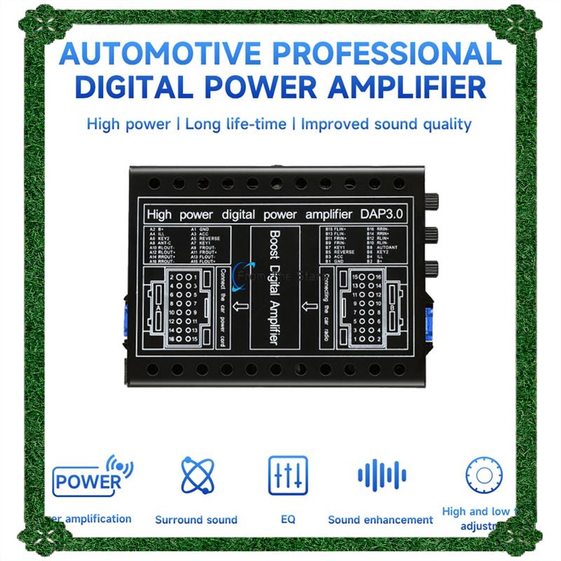 24-uurs levering Auto DSP-versterker DC 12V Hi-Fi Booster Audio Stereo Digitale geluidsprocessors 4X60w voor Android Lossless Upgrade