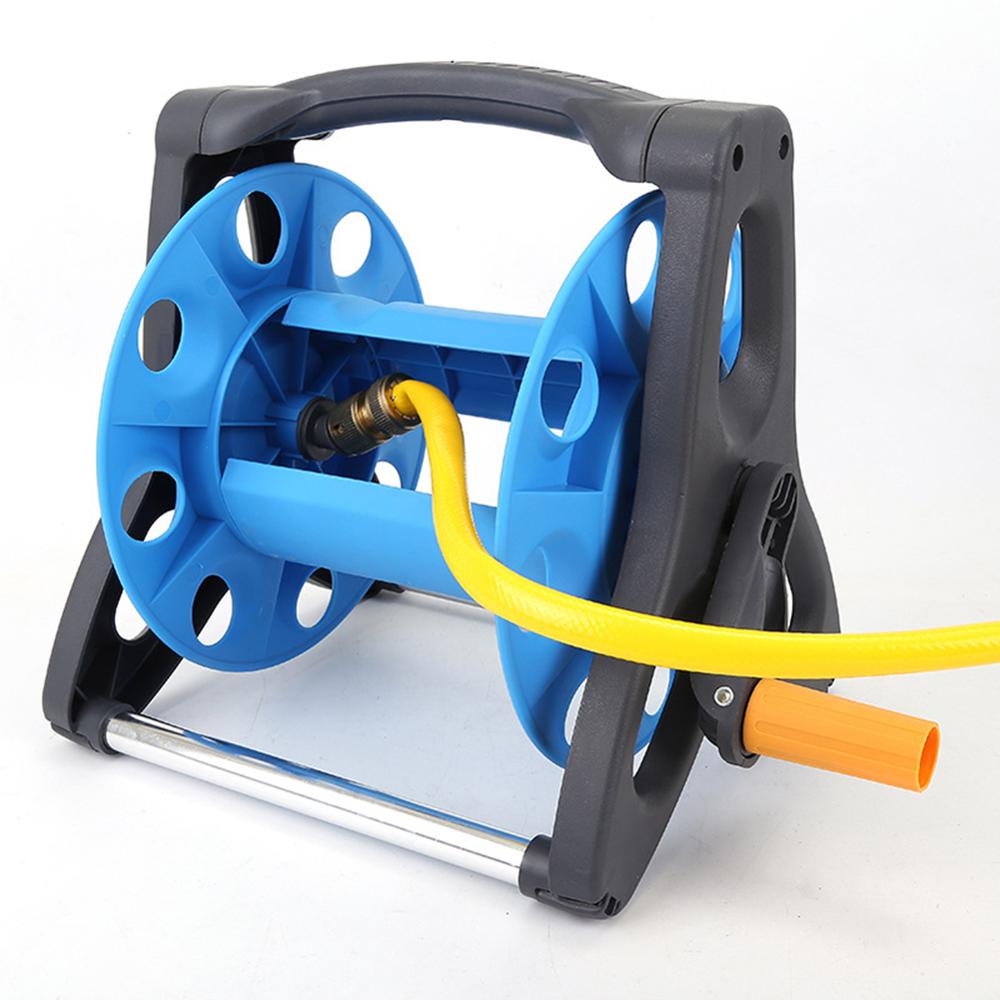 Garden Watering Hose Pipe Reel Holder Rack Storage Cart Gardening Water Planting Cart Aluminum Frame Irrigation Supply Portable