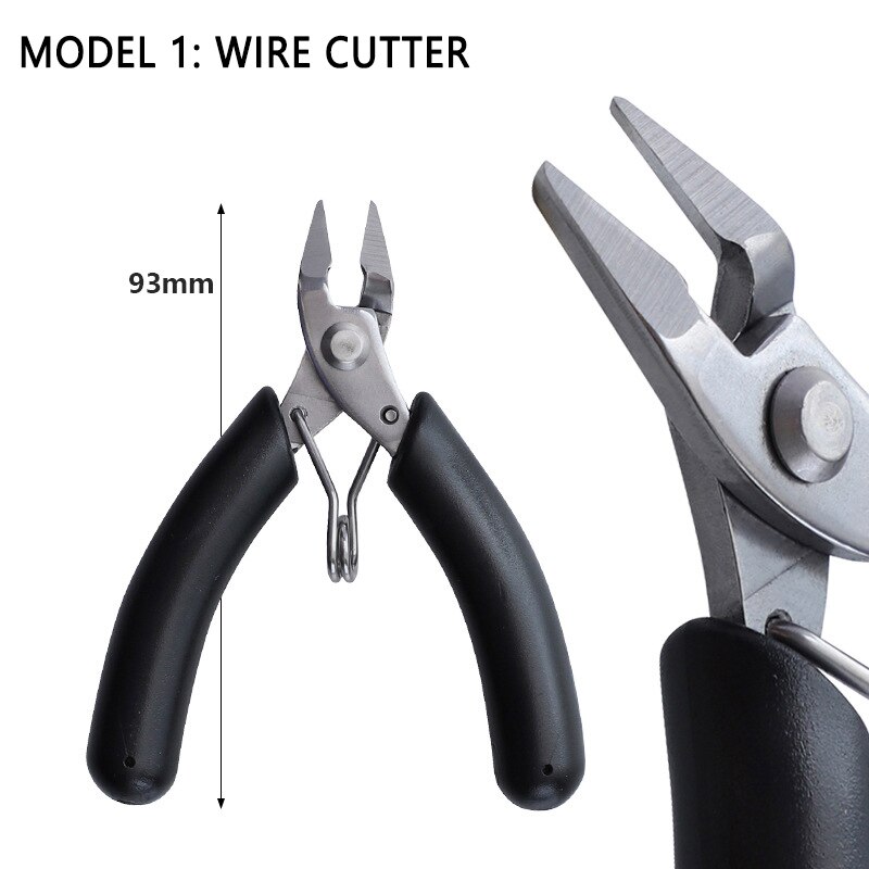4PCS Mini Pliers Set Jewelry pliers Cutting Bending Comfort Grip Plier: 01