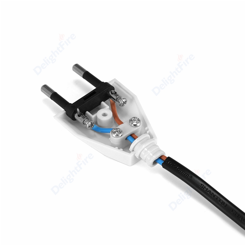 Prise électrique ue 2 broches mâle remplacement prise Schuko rechargeable France allemagne adaptateur européen rallonge connecteur prise