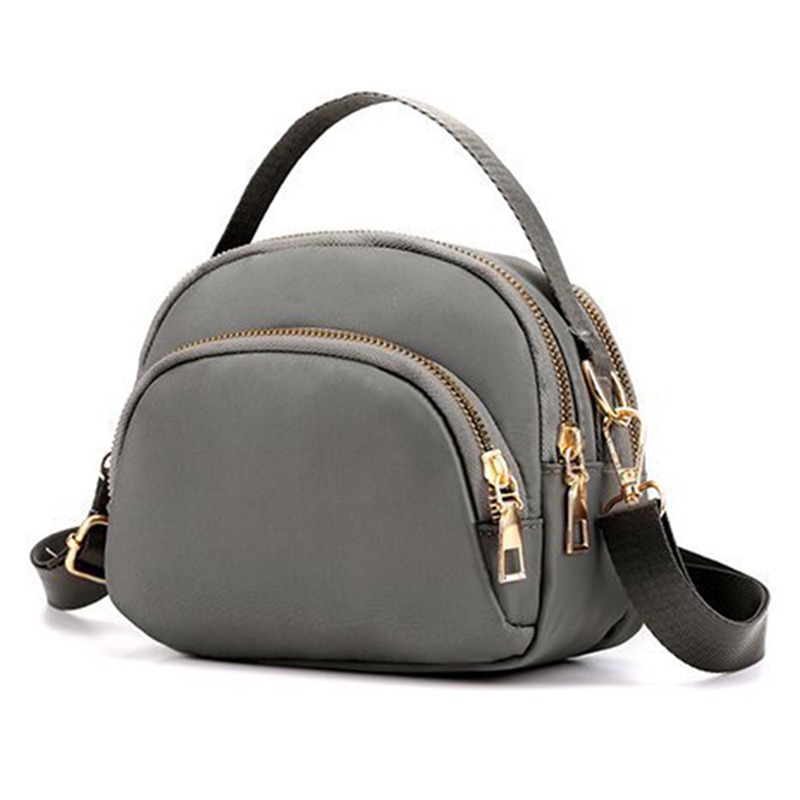 Kvinners crossbody-vesker søt glidelås mobiltelefon skulderveske dame kvinnelig multifunksjons mini håndvesker veske: Svart