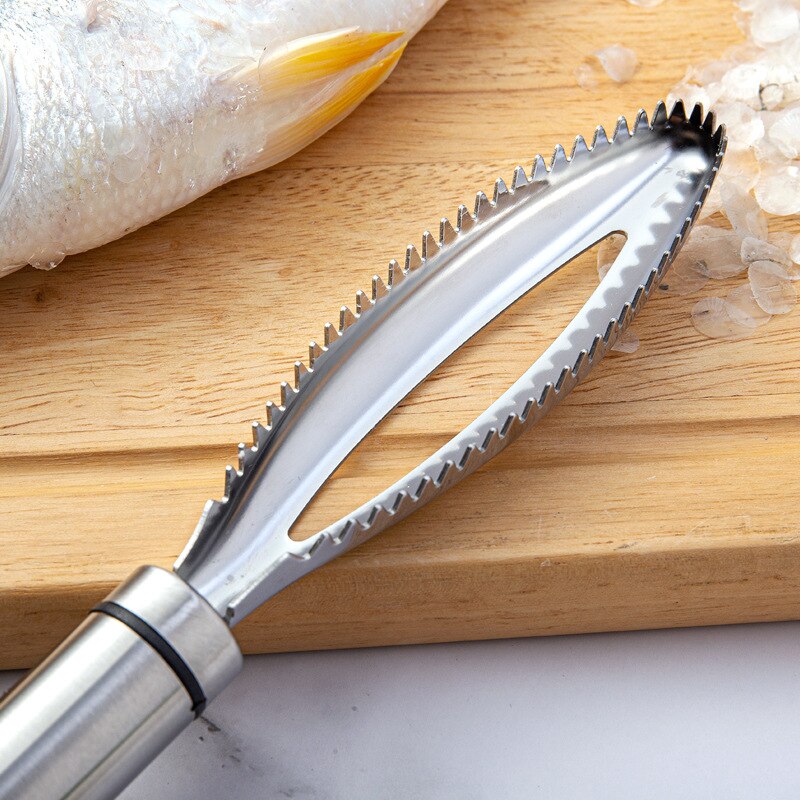 Fish Skin Brush Scraping Fish Scale Scrap Grater 304 Stainless Steel Quick Disassembly Fish Knife Cleaning Peeling Seafood Tools