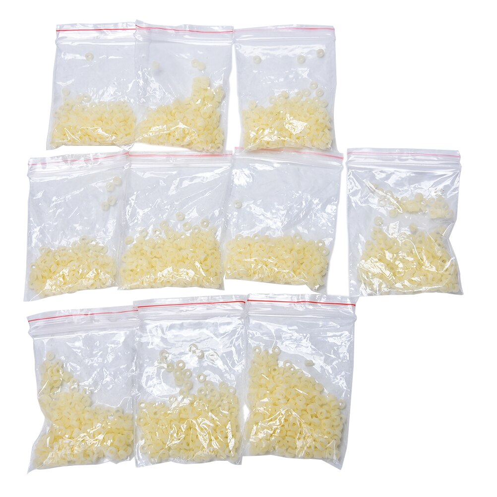 About 2500PCS/10bags Red/Yellow Bloodworm Bait Granulator Bait Fishing Accessories Fish Tackle Rubber Bands For Fishing