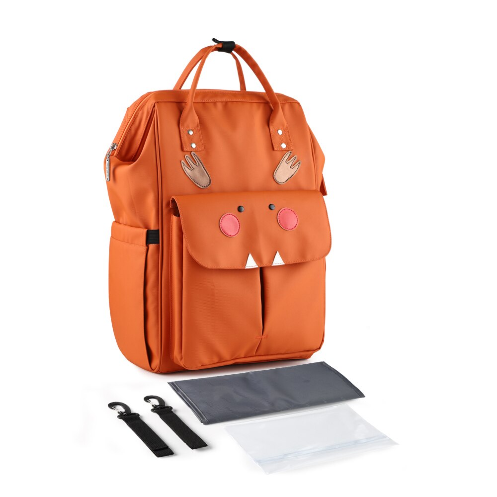 INSULAR diaper bag Multifunctional Mummy Backpack Handheld Large Capacity Baby bag Mummy Maternity Nappy Bag: orange