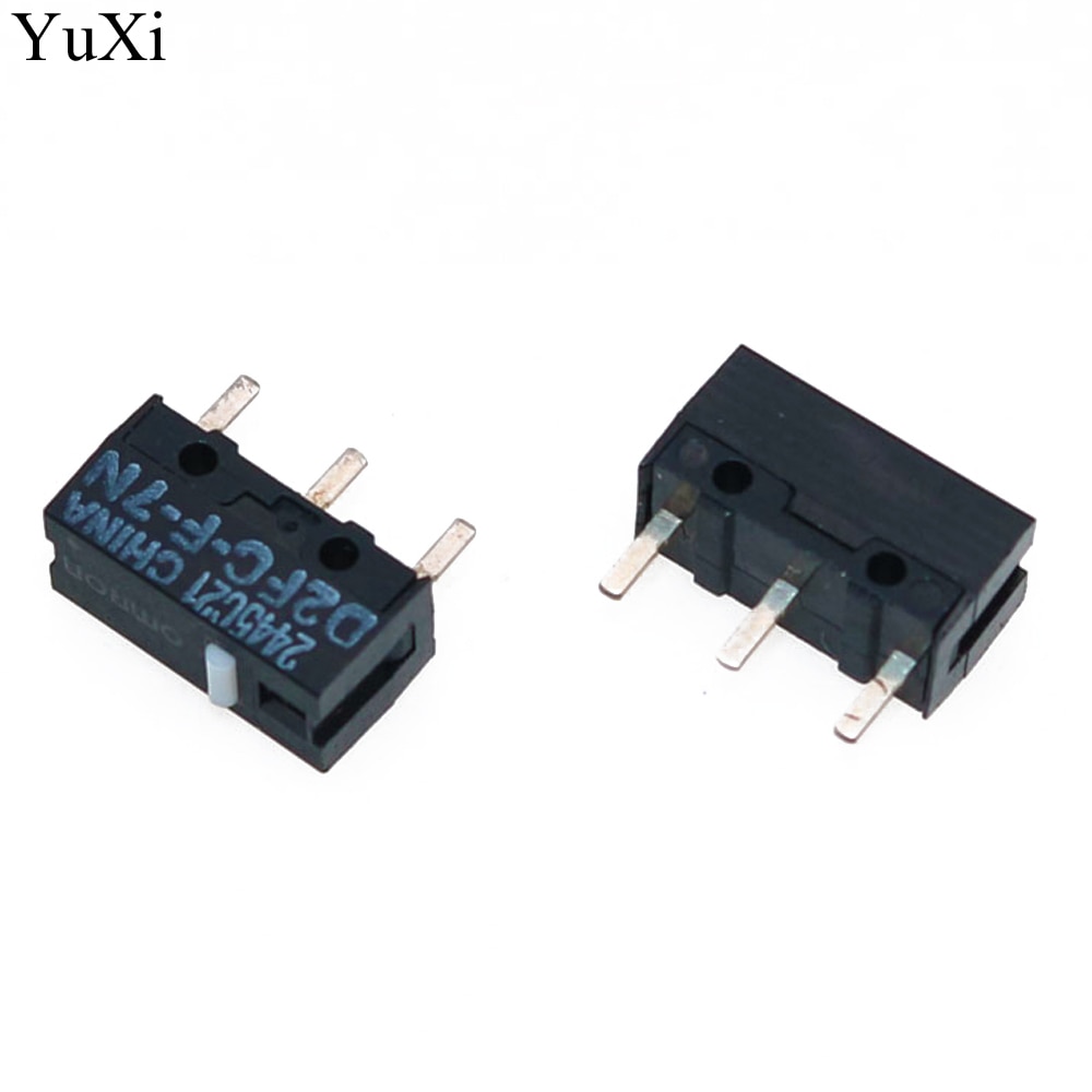 Yuxi 1Pcs Omron Muis Micro-schakelaar D2FC-F-7N Muisknop Vreten D2FC-E-7N D2FC