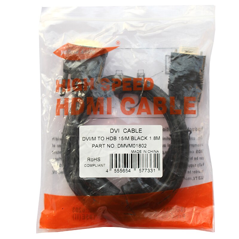 DVI 24+5 PIN to VGA male to male video cable for computer PC moniter Projector 1.75M