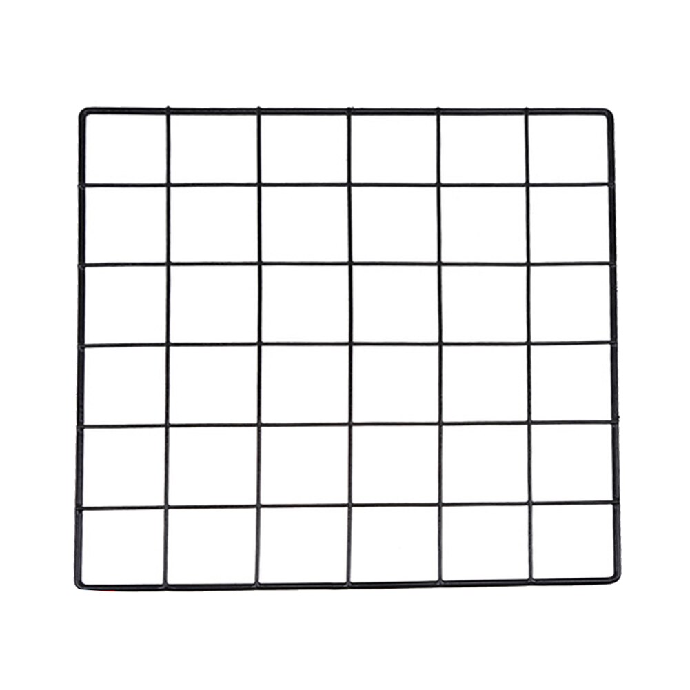 3 farger nordisk stil jern metall gitter dekor fotoramme postkort mesh ramme kunst vise mesh lagringshylle arrangør stativ: Svart 40cm