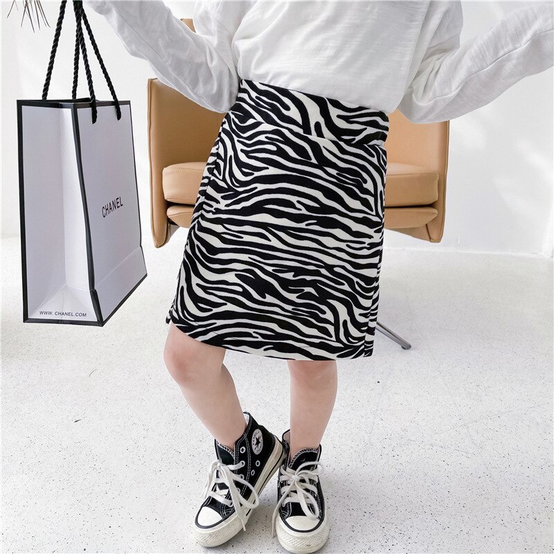 Lente Meisjes Mode Zebra Rok Kinderen Katoenen Rokken Kids Kleding