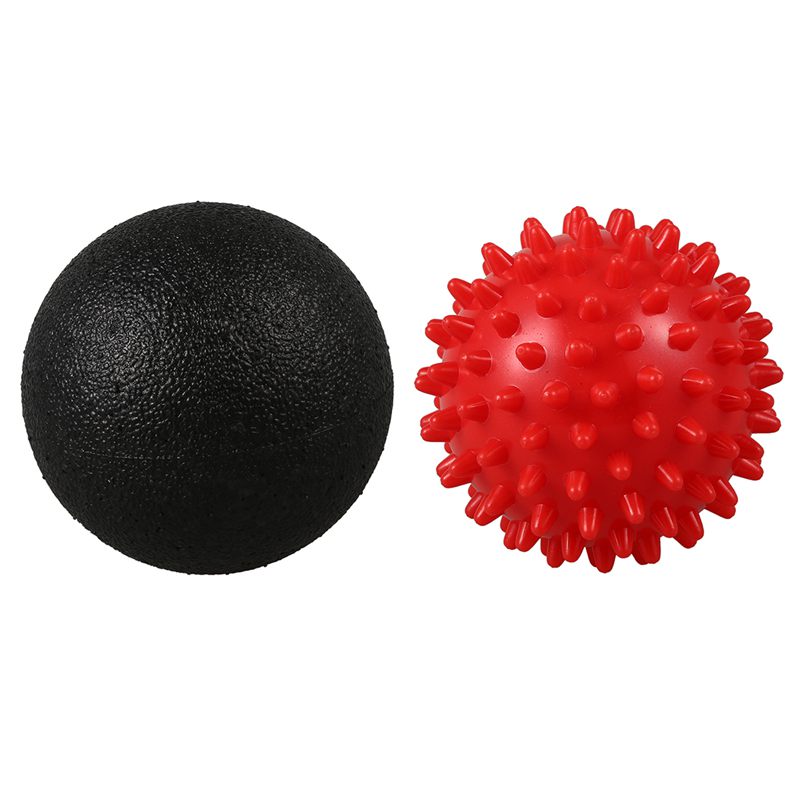 Massagebollset 1 lacrosseboll  + 1 dubbel lacrosseboll  + 1 taggiga bollar för triggerpunktsterapi - släpp upp spända muskler