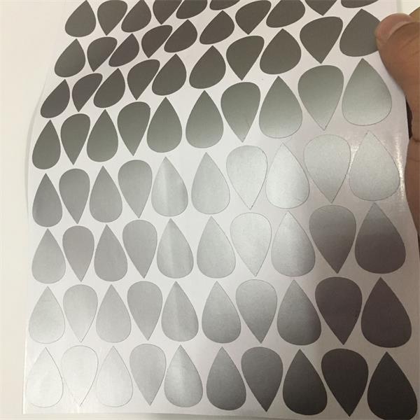 2*3cm*100pcs Cartoon Raindrop Wall Stickers For Kids Baby Room Nursery Home Decor Cute Little Raindrop Wallpaper Vinyl Art Mural: Silver
