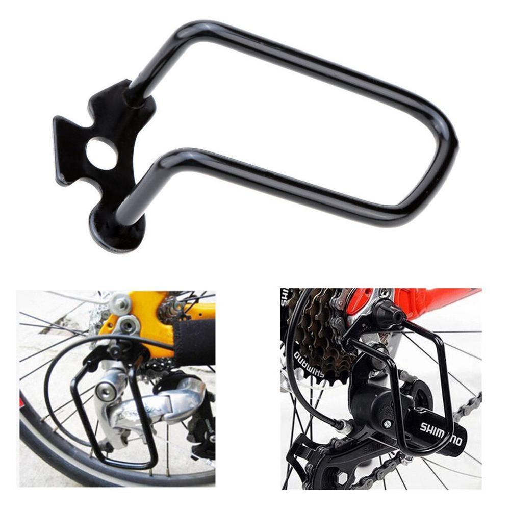 1 Piece Adjustable Steel Black Bicycle Mountain Bike Gear Outdoor Stay Accessories Guard Cycling Derailleur Rear ProtectorP