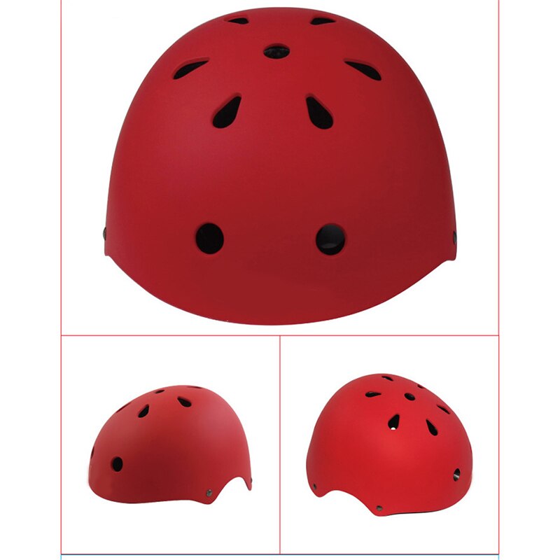 Hip-Hop Boy Helm Professionele Outdoor Sport Skateboard Schaatsen Helm Kinderen Fietshelm Bescherming Voor Kinderen Volwassenen: Rood / 48-54CM