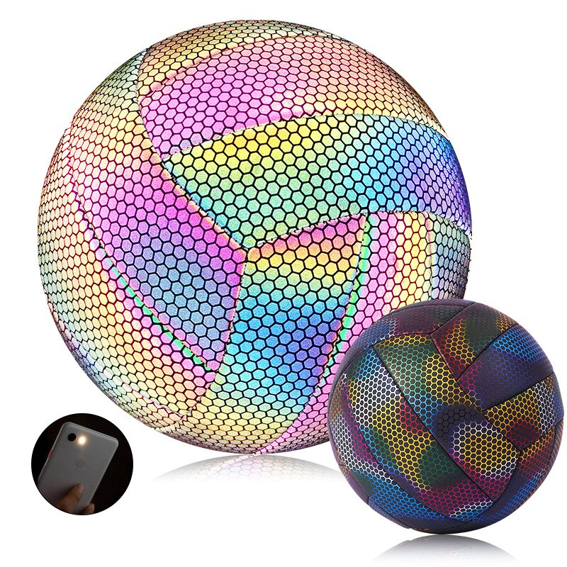 Ballon de volley-Ball réfléchissant taille officielle 5, léger, adapté aux jeux d'équipe, d'entraînement sportif, de plage en plein air, terrain de jeu-40: Pattern 02