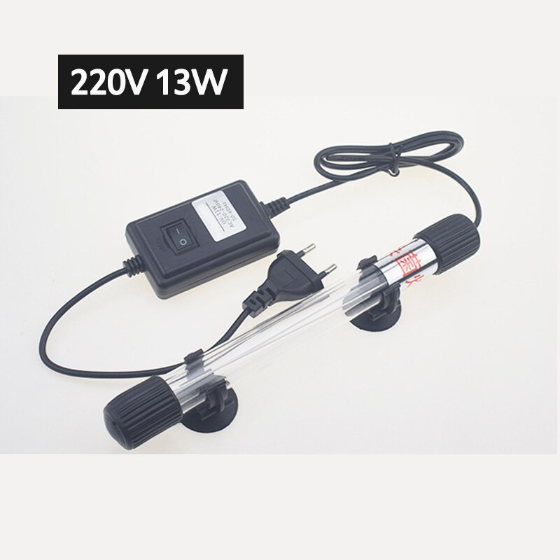 13W Aquarium Uvc Lamp Lichten Sterilisator Uv Lamp Verlichting Aquarium Bactericide Desinfectie Waterbehandeling Purifier 110V/220V: 13W 220V EU
