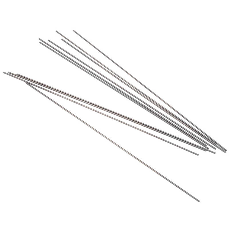 10Pcs 20X4X1cm Rod Tungsten Electrode Tig Arc Needle For Welding Thin Stainless Steel Gray TIG Rods High Smoothness And No Burrs