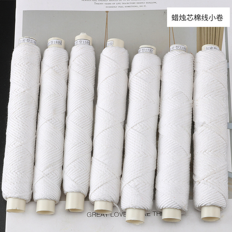 Mechas de vela de algodón, mecha trenzada cuadrada, suministros para hacer velas, accesorios para velas, 1 ud.