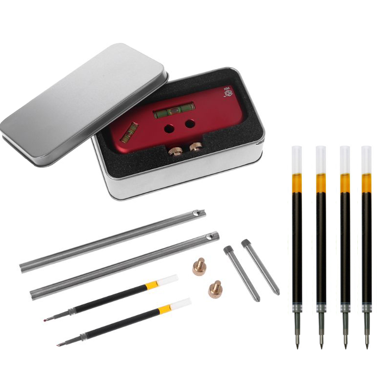 Woodworking Marker Double-head Scriber Aluminum alloy Carpenter Marking Tools Contour Gauge Parallel Layout Scribing Measuring: SET X 6PCS Lead