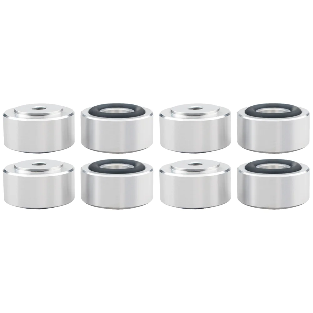 4 Stück Hifi-Lautsprecher Spikes Stand Füße Pad Aluminium legierung Isolation absorbieren Schock verstärker Basis füße für Lautsprecher CD-Verstärker: Rot
