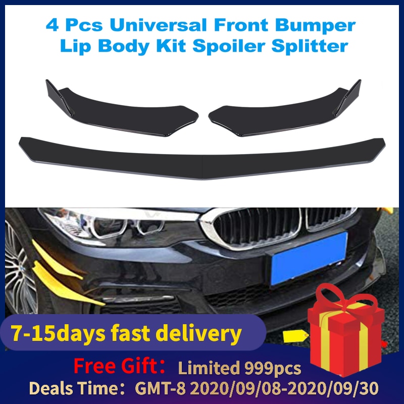 Front Bumper Lip Body Kit Universal Lip Splitter Spoiler - View #7