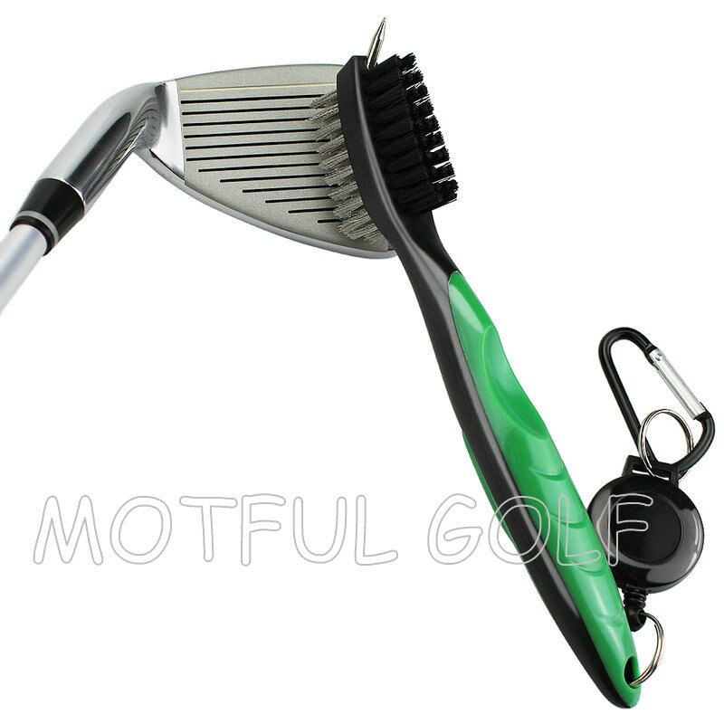 Clube de golfe escova sulco golfe escova de limpeza 2 lados putter golfe cunha ferros cabeça kit limpeza ferramenta gof acessórios