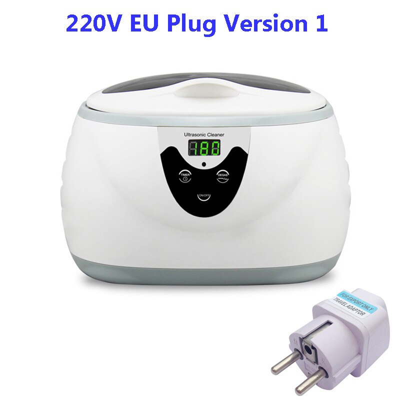 600ml Ultrasonic Cleaner SOONICK Super Sonic Jewelry Cleaning Machine Watch Ring Eyeglass Cleaners Sonic Denture Parts Washer: 220V EU Plug 1
