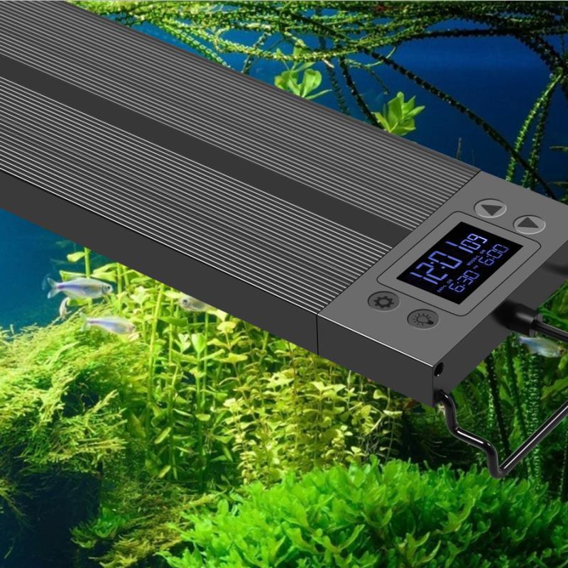 7 Colors Auto On Off LED Aquarium Lamp Full Spectrum Light Fixture for Freshwater Planted Tank Build in Timer Sunrise Sunset