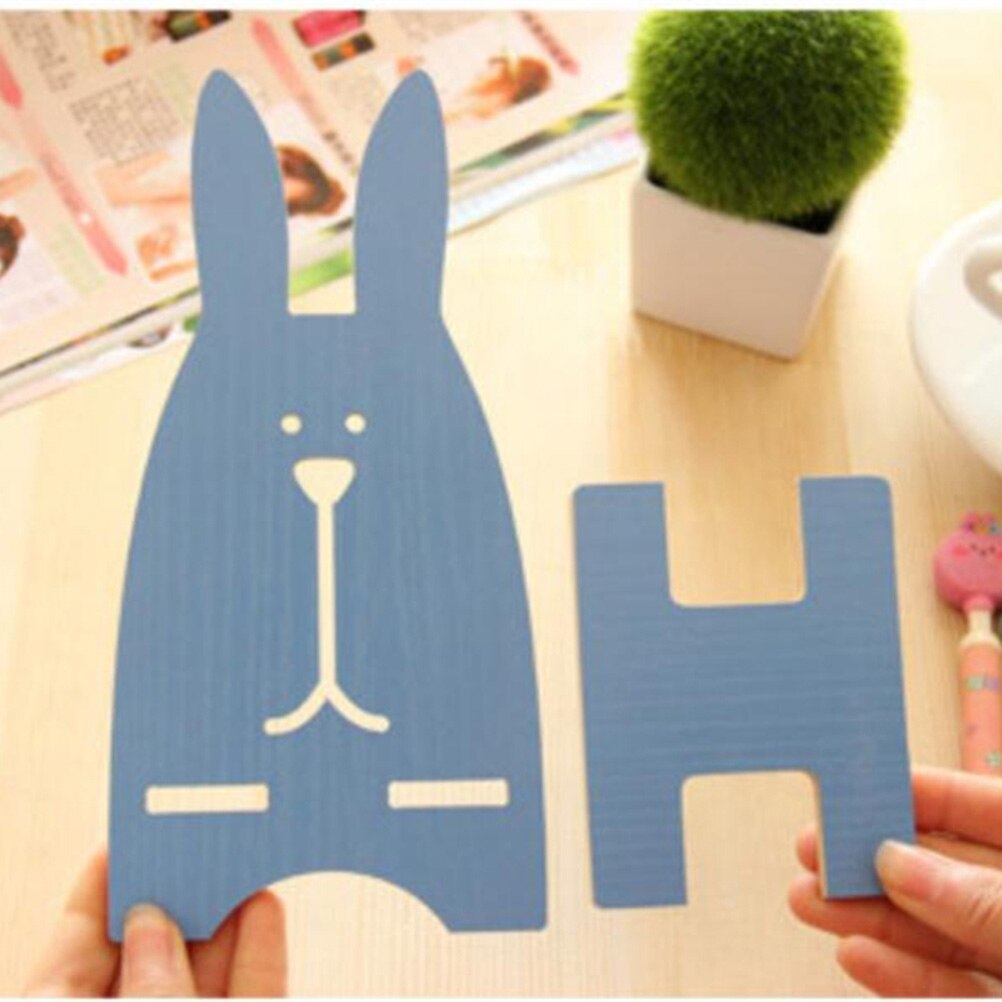 Rabbit Phone Mobile w16 Table Tidy Organize Stationery Stationery Desk Container r Stationery Wooden Pen Holder