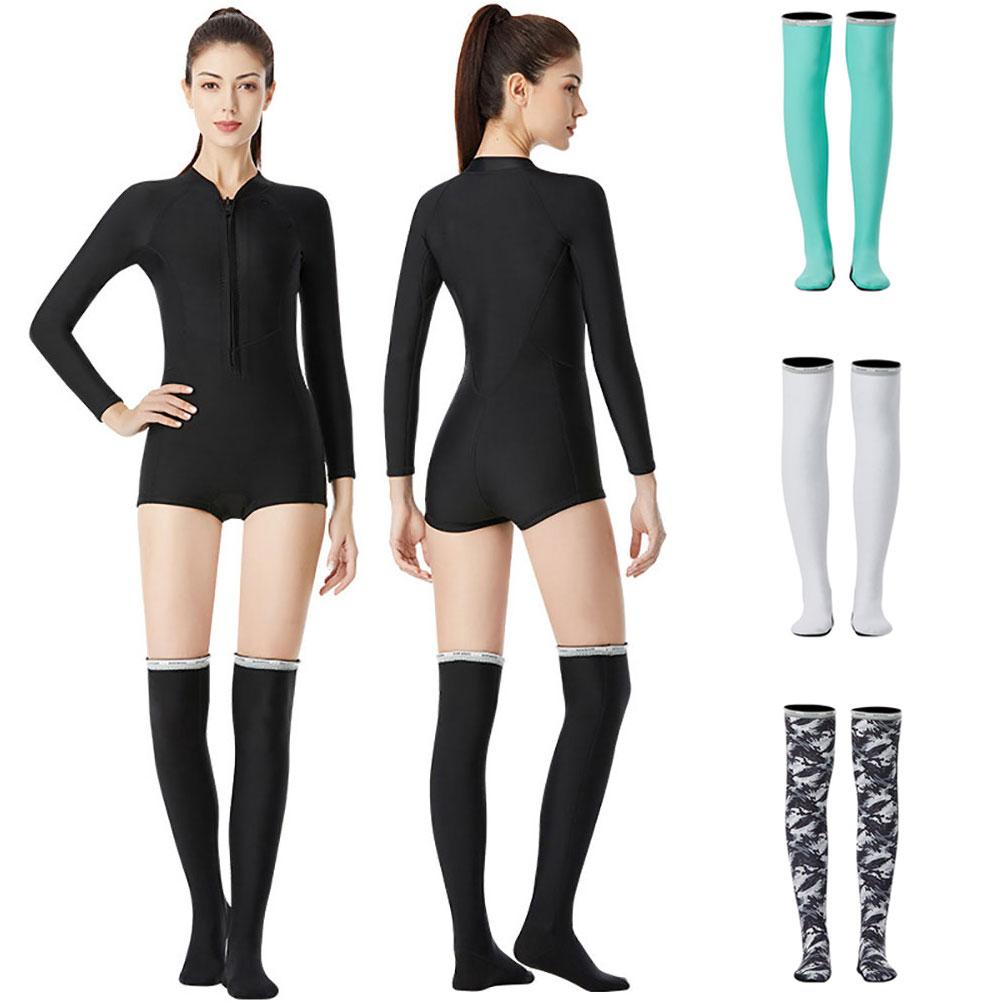 Mujeres 1,5 MM neopreno alto tubo calcetines surf buceo en profundidad y superficie medias