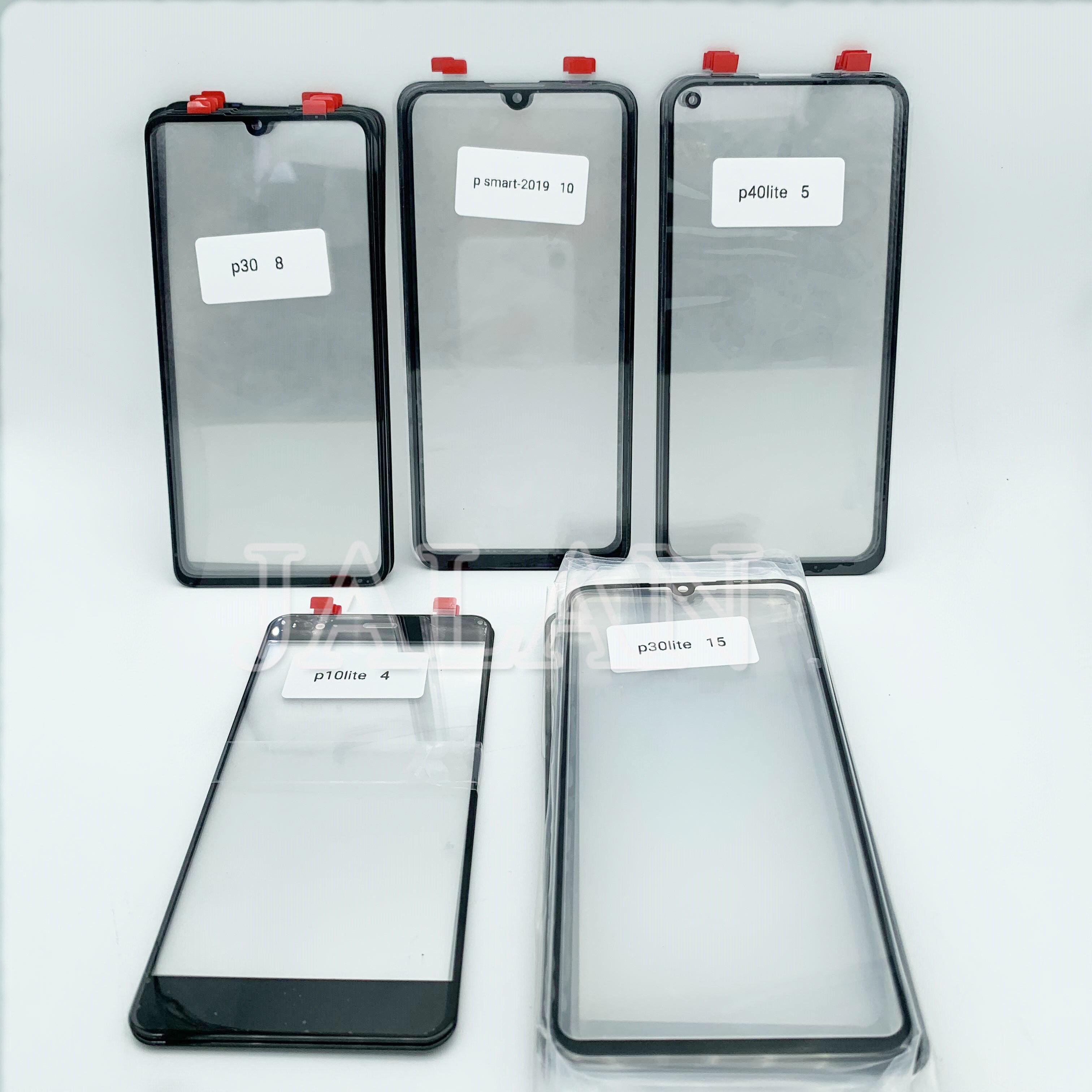 Cristal frontal para HUAWEI P9 P10 P30 P40 Lite / P20 Pro/P Smart plus/ P smart Z , reparación LCD dañada, 5 uds.