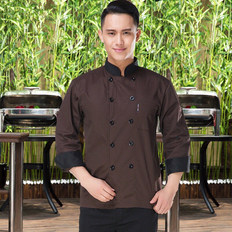 neue stil 3 farben unisex Koch kleidung Kellner mann und frau Uniform Kochjacke Restaurant arbeit kleidung