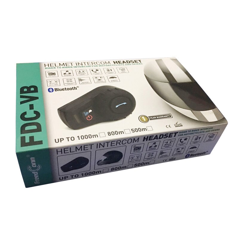 500m motorcykel bt bluetooth multi interphone headset hjälm intercom handfri freedconn vb
