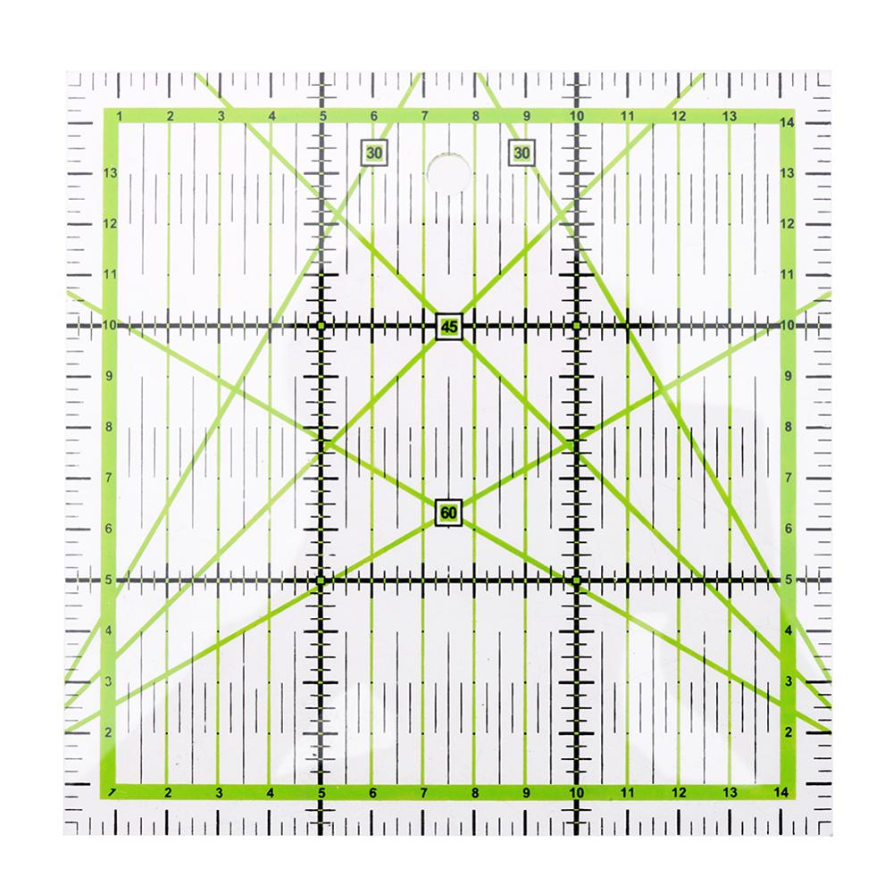 DIY Square Patchwork Rulers Acrylic Drawing Ruler 15*15cm Sewing Measuring Patchwork Yardstick Rulers School Office Supplies