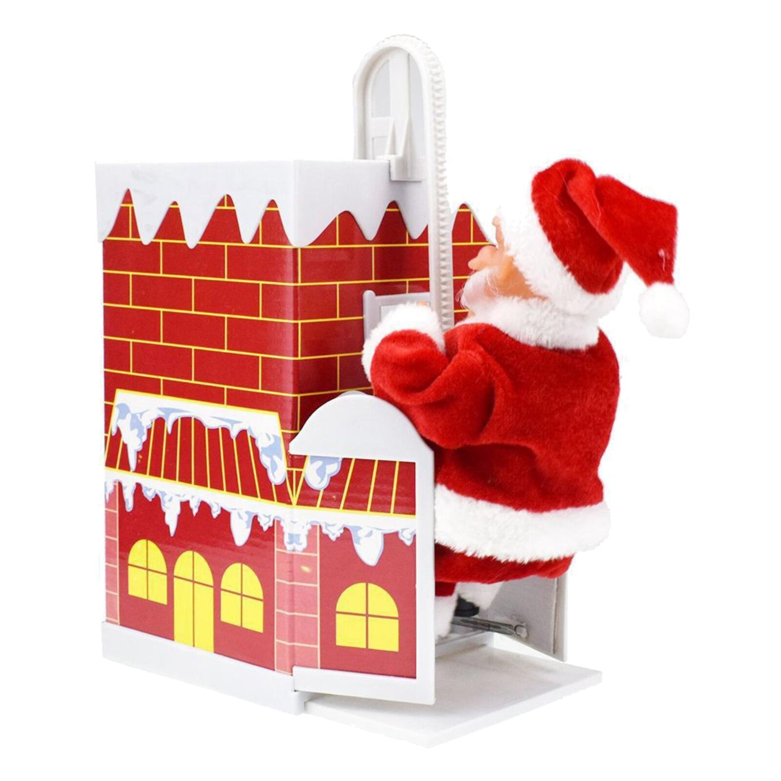 Santa Claus Figure Climbing Chimney Toy Christmas Decor Ornaments