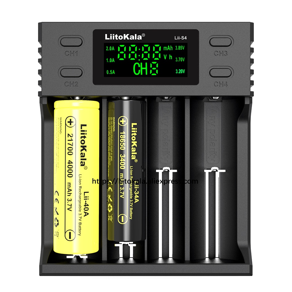 Liitokala Lii-500 Lii-PD4 Lii-500S Lii-PL4 Lii-S4 Sbattery Charger 18650 21700 26650 AA Charger 18350 18500 17500 25500 battery