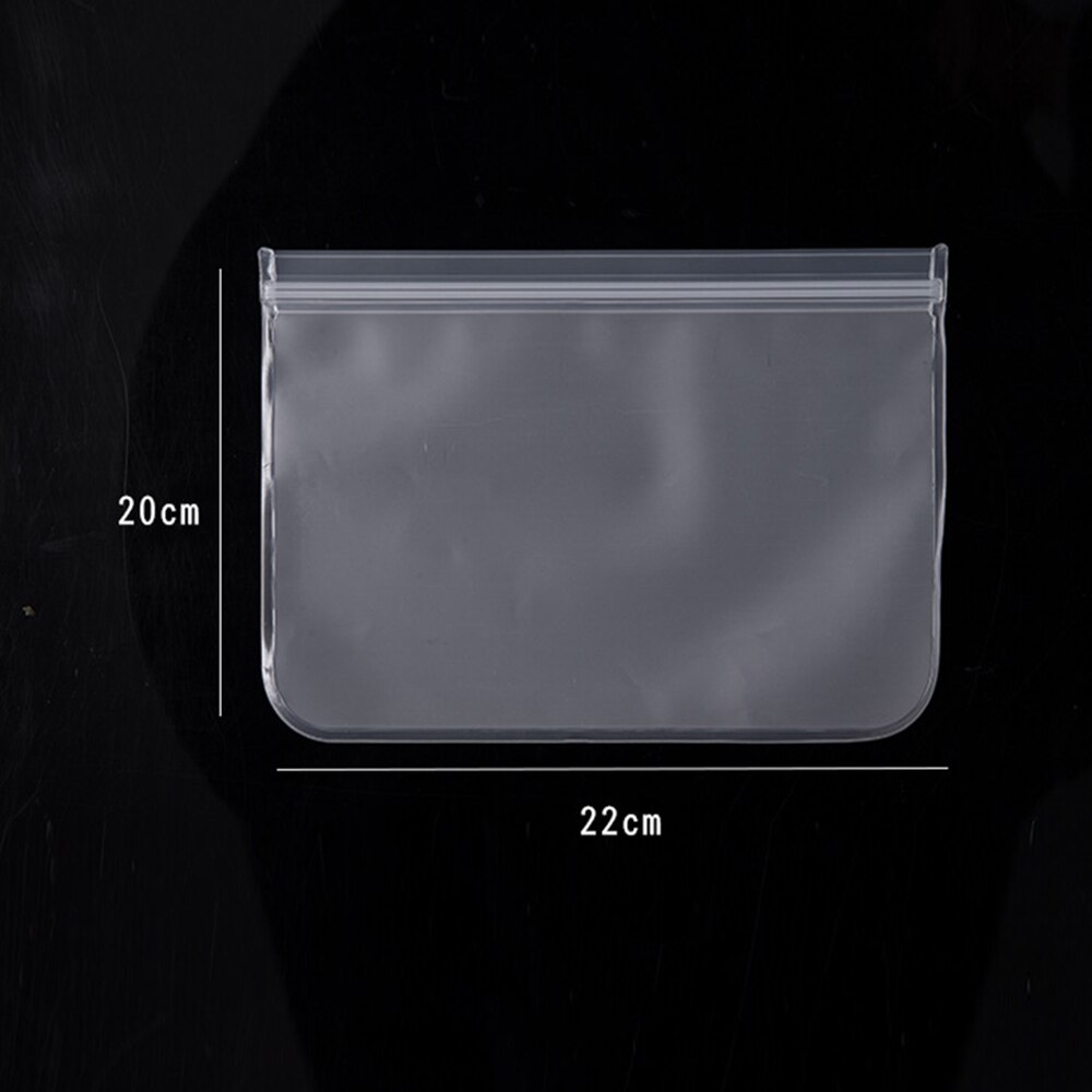 5pcs/lot Silicone Zip Shut Bag Food Storage Containers Leakproof Containers Reusable Stand Up Cup Fresh Bag Food Storage Bag