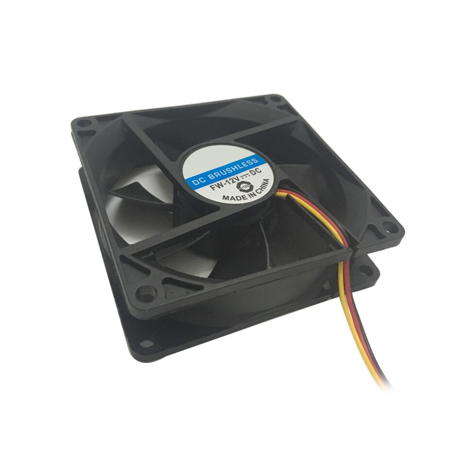 F8025 80mm Computer Cooler Fan Desktop Cooling Fan Low Noise 12V Exhaust Fan for PC Case / Power Supply