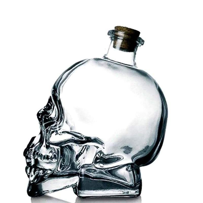 Whiskey Skull Vodka Bottles Skull Head Bottle Gothic Wine Vodka Decanter 180ML 400ML 750ML Three Sizes Crystal