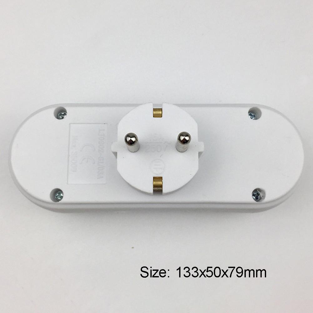ALLOYSEED EU Stekker Adapter - 1 naar 2 of 1 naar 3 Weg Stopcontact Converter - 250V 16A 3500W Reisstekker